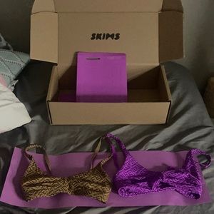 SKIMS X FENDI collab two pack scoop bras never been worn